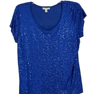 Royal Blue Sequin Top XL